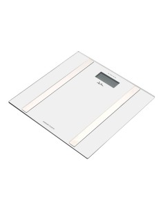 Báscula de baño analizadora corporal blanca, máximo 180 kg