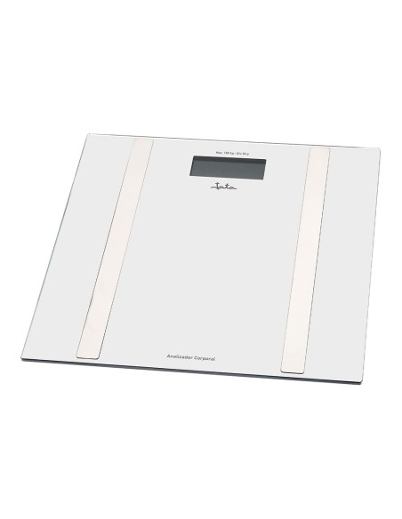 Báscula de baño analizadora corporal blanca, máximo 180 kg
