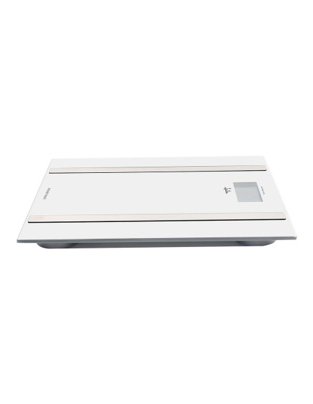 Báscula de baño analizadora corporal blanca, máximo 180 kg