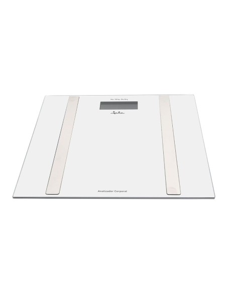 Báscula de baño analizadora corporal blanca, máximo 180 kg