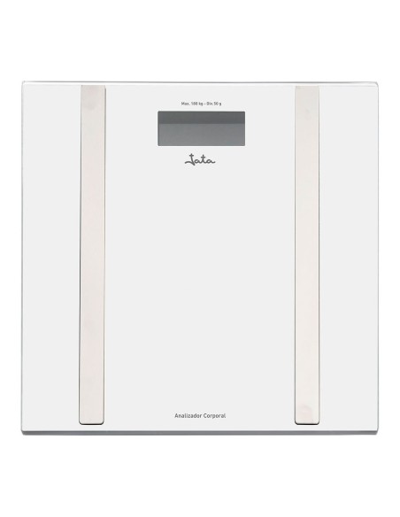 Báscula de baño analizadora corporal blanca, máximo 180 kg
