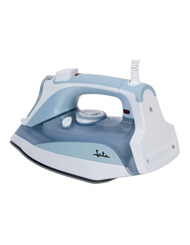 Plancha de vapor cerámica 3000 w, azul y blanca
