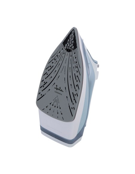 Plancha de vapor cerámica 3000 w, azul y blanca