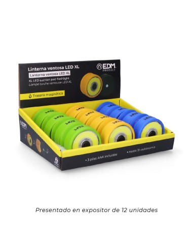 Linterna ventosa led xl colores surtidos 3xaaa...