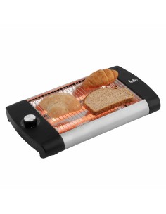 Tostadora horizontal 600 w, inox-negra