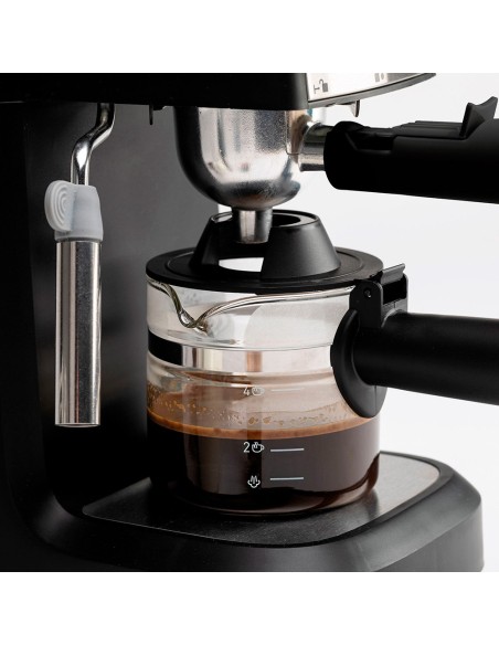 Cafetera de hidropresión 800 w, 240 ml, negra