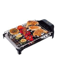 Barbacoa eléctrica 2400 w inox, 42 x 26 x 7 cm