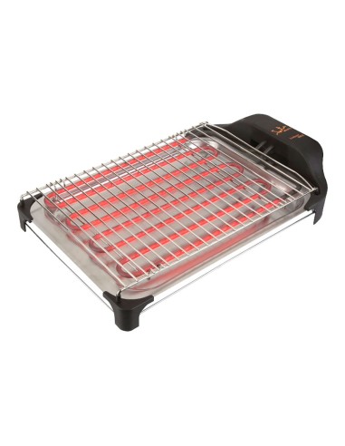 Barbacoa eléctrica 2400 w inox, 42 x 26 x 7 cm