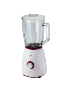 Batidora de vaso de cristal 1300 w, 1,5 l, blanca-violeta