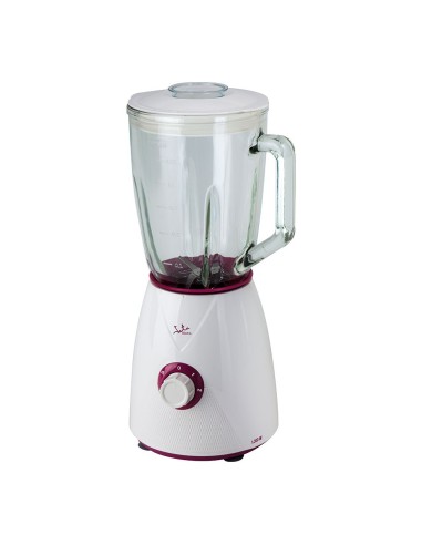 Batidora de vaso de cristal 1300 w, 1,5 l, blanca-violeta