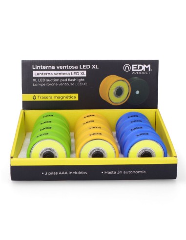 Linterna ventosa led xl colores surtidos 3xaaa...