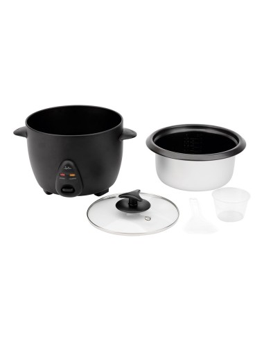 Arrocera eléctrica 900 w 2,2 l, negra, ø29 x 29 cm