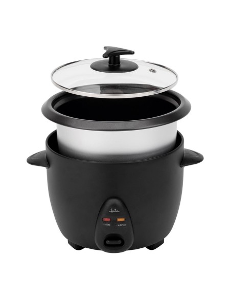 Arrocera eléctrica 900 w 2,2 l, negra, ø29 x 29 cm
