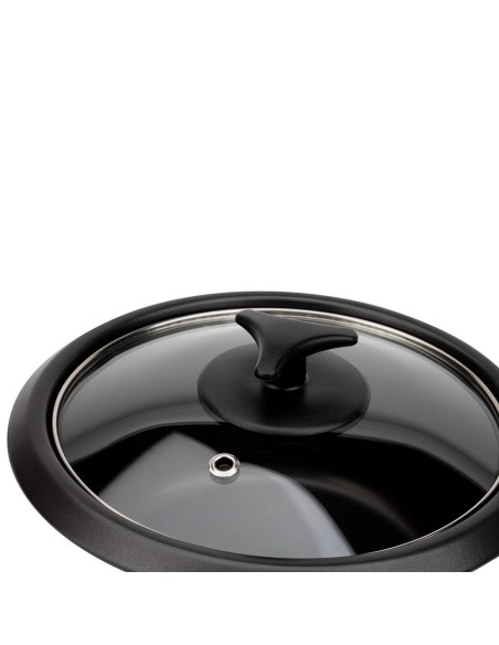 Arrocera eléctrica 900 w 2,2 l, negra, ø29 x 29 cm