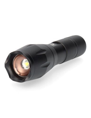 Linterna de aluminio con zoom. 1 led 3 x aaa (pilas incluidas)