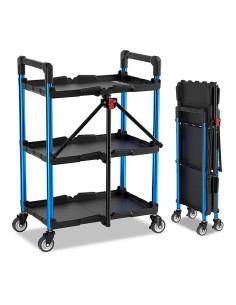 Carro herramientas plegable de tres niveles, 61 x 44 x 88,5 cm