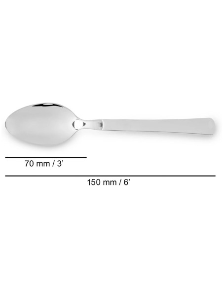 Cuchara de postre monoblock de acero inoxidable 150 mm