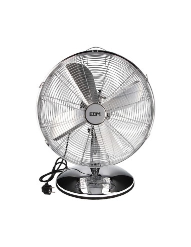 Ventilador de sobremesa. color cromado. potencia: 60w aspas: ø40cm edm