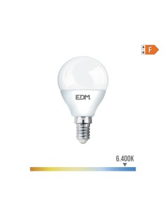 Bombilla esferica led e14 7 w 600 lm 6400 k luz fria ø4,5 x 8 cm