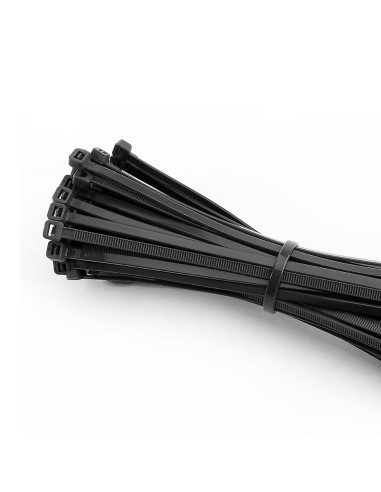 Bridas negras 4,5 x 200 mm nylon alta calidad (bolsa 100 unid.) reutilizables