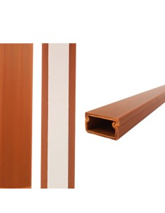Mini canal adhesiva madera oscura 2 m 19 x 11 mm (precio por metro)