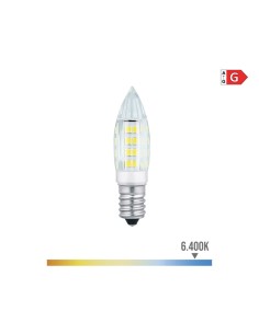 Bombilla mini vela led e14 3 w 250 lm 6400 k luz fria ø1,6 x 6,8 cm