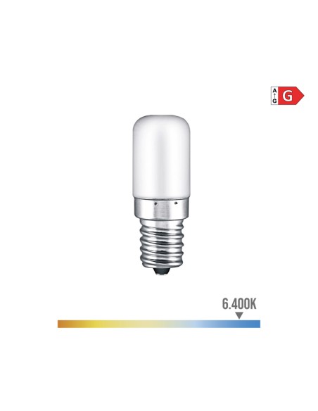 Bombilla pebetero tubular led e14 1,8 w 130 lm 6400 k luz fria ø1,8 x 4,8 cm