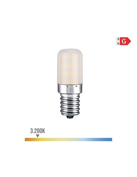 Bombilla pebetero tubular led e14 3 w 250 lm 3200 k luz calida ø1,8 x 5,2 cm