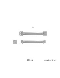Muelle para puertas niquel 170mm 2