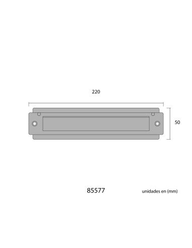 Placa de cartas para puerta de latón pulido...