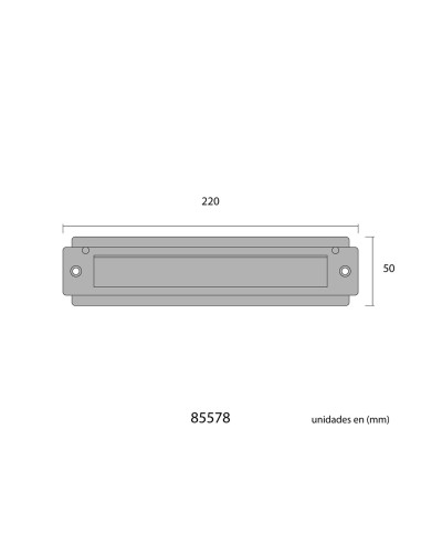 Placa de cartas para puerta de acero inoxidable...