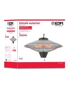 Estufa de cuarzo de exterior para techo 2100w edm 2