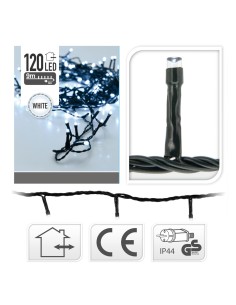 Guirnalda fija 120 leds blanco frio 220v 12m ip44 2