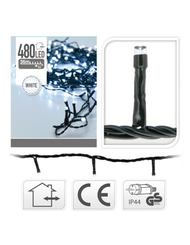 Guirnalda fija 480 leds blanco frio fuja 220v...
