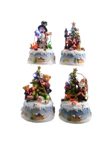 Figuras navideñas led 10x9x15,5cm 3xaa modelos surtidos