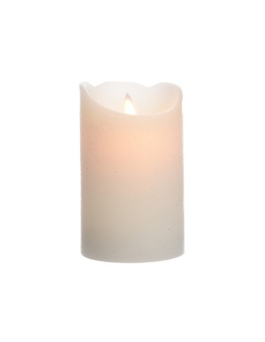 Vela de cera led color blanco, ø7,5 x 12,5 cm
