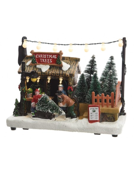 Pueblo navideño led 3xaa 18x10,5x14,2cm