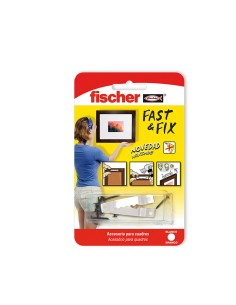 Colgador cuadros rectos fast&fix (blister 10 unid.) 534845 fischer 2