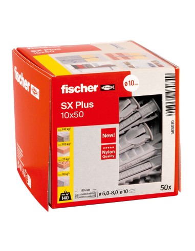 Taco sx plus ø10 x 50 mm, caja 50 uds