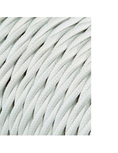 Carrete cable textil trenzado h03vv-f 2 x 0,75 mm² blanco, 25 m