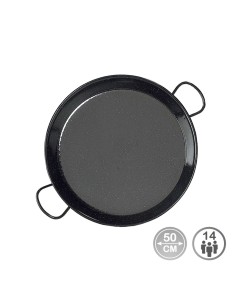 Paellera tradicional de acero esmaltado ø50 cm (14 personas)