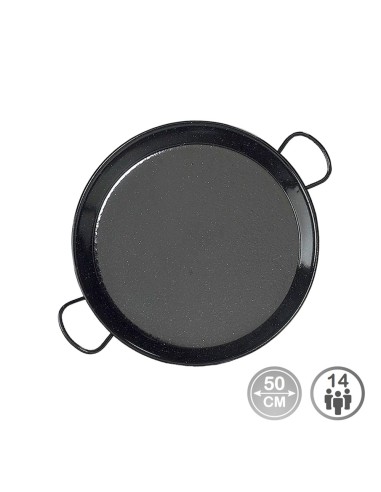 Paellera tradicional de acero esmaltado ø50 cm (14 personas)