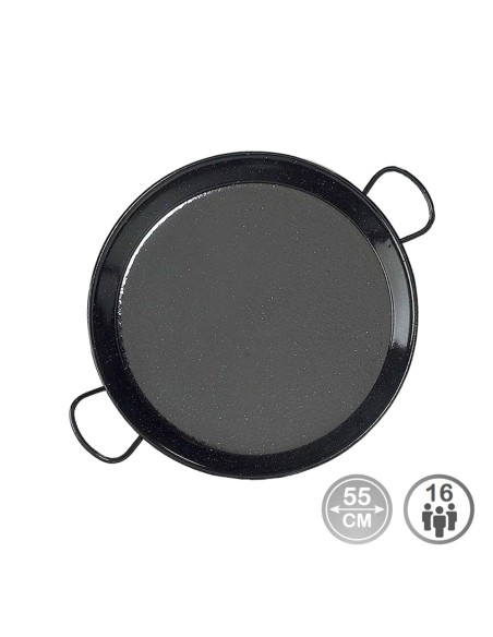 Paellera tradicional de acero esmaltado ø55 cm (16 personas)