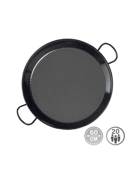 Paellera tradicional de acero esmaltado ø60 cm (20 personas)