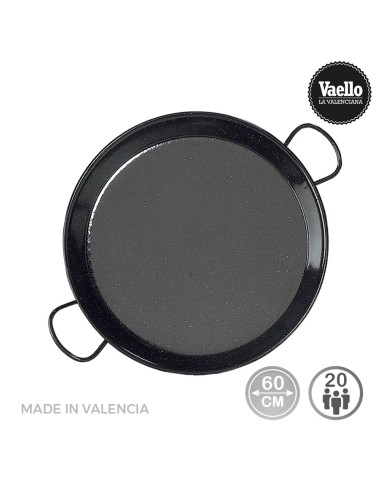 Paellera tradicional de acero esmaltado ø60 cm...