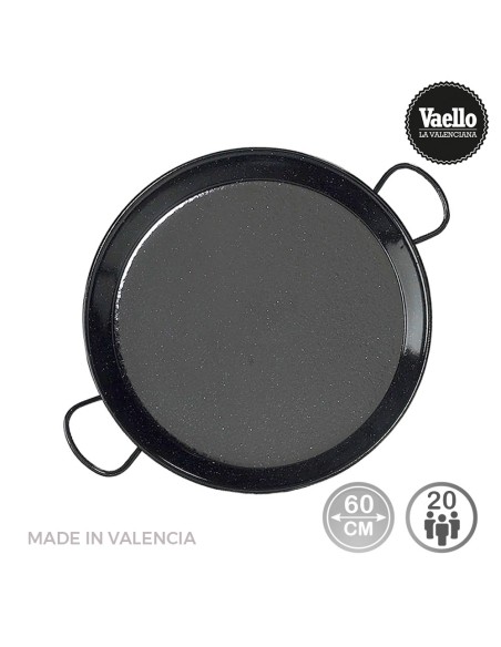 Paellera tradicional de acero esmaltado ø60 cm (20 personas)