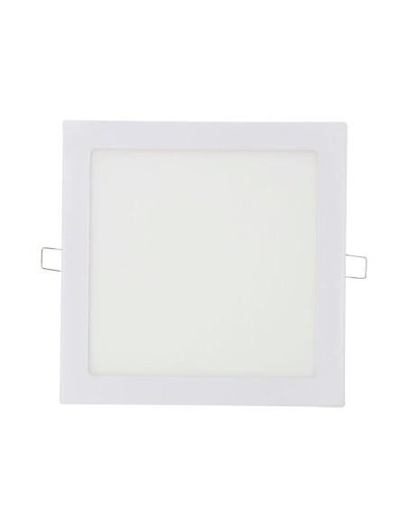 Downlight led empotrable cuadrado 20 w luz fria 6400 k 1500 lm blanco 22 x 22 cm