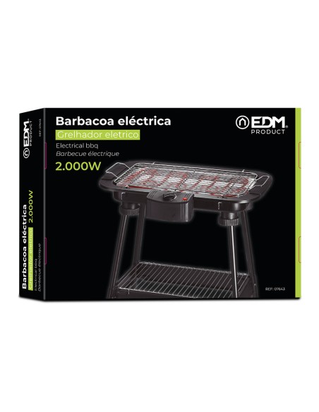 Barbacoa electrica de pie 2000 w 48 x 35 x 70 cm