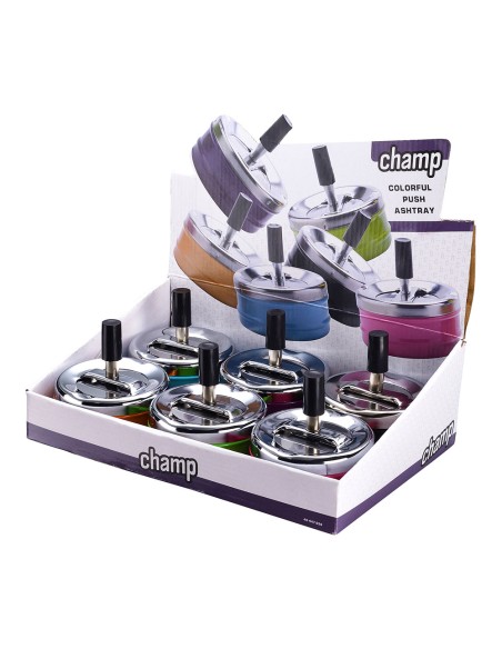 Cenicero con tapa giratoria, colores surtidos ø 9,5 x 9,5 cm