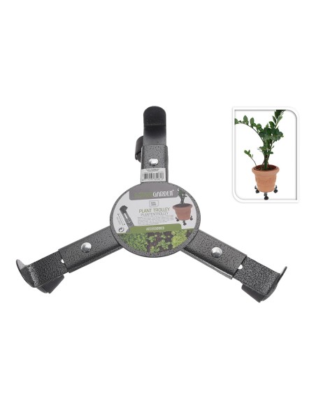 Base de 3 ruedas metalicas ajustable 22,5-30cm